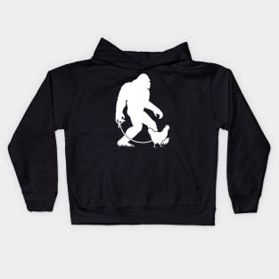 Bigfoot Walking Chicken Kids Hoodie